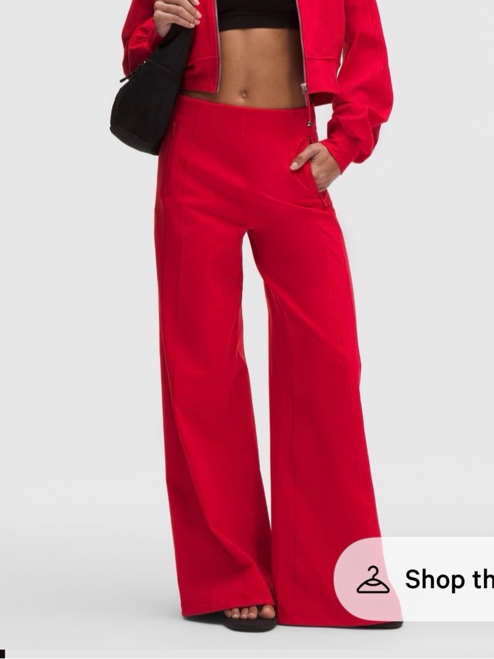 Lululemon Wide Leg High-Rise Red Pants for Women